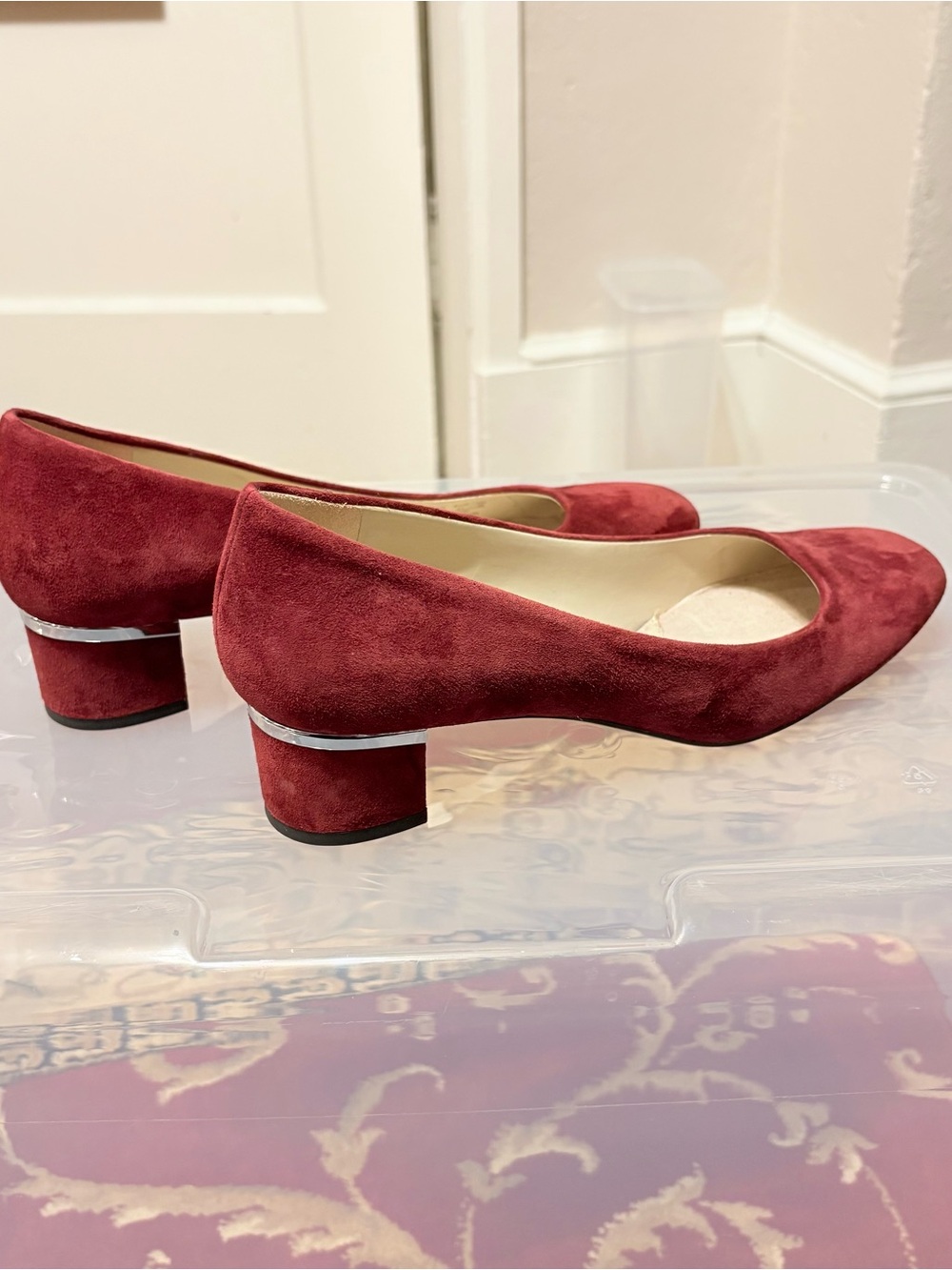 NWOT Naturalizer N5 Comfort Wanda Classic Burgundy Suede Low Heel Pump - Picture 2 of 8